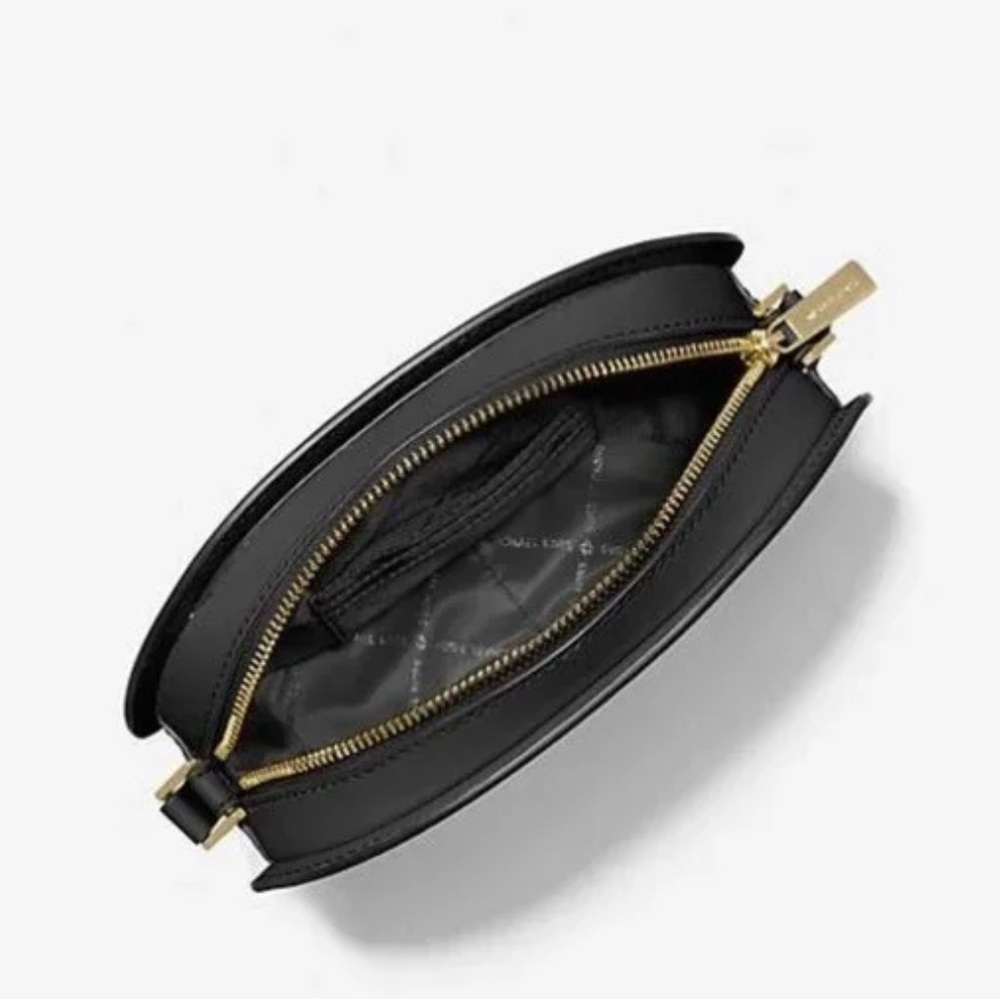 Michael Kors Jet Set Travel Medium Saffiano Leather Crossbody Bag Black - Picture 3 of 9